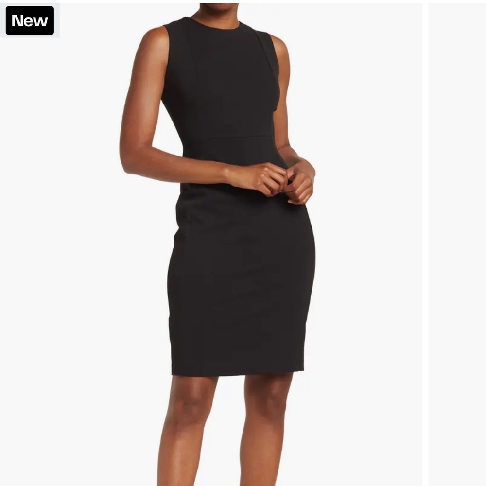 NWOT Calvin Klein Black Sleeveless Sheath Mini Dress